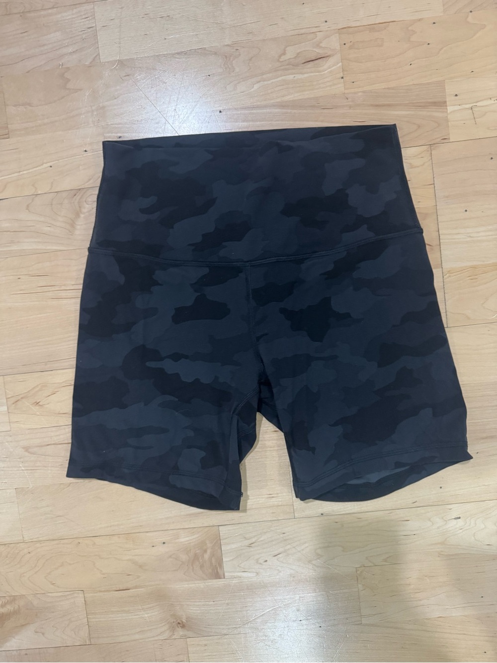 lululemon athletica Black Camo High-Rise Bike Shorts